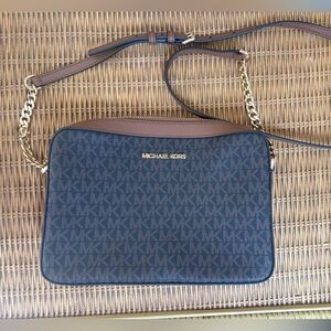 Michael Kors Brown Logo Crossbody Bag